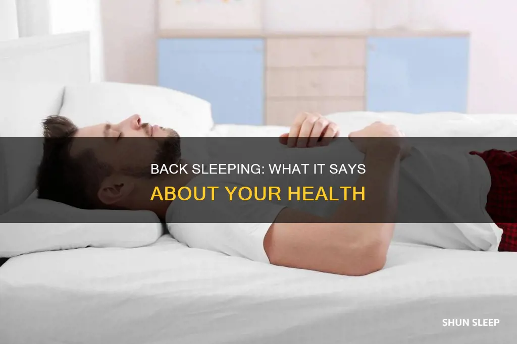 what does it mean if your a back sleeper