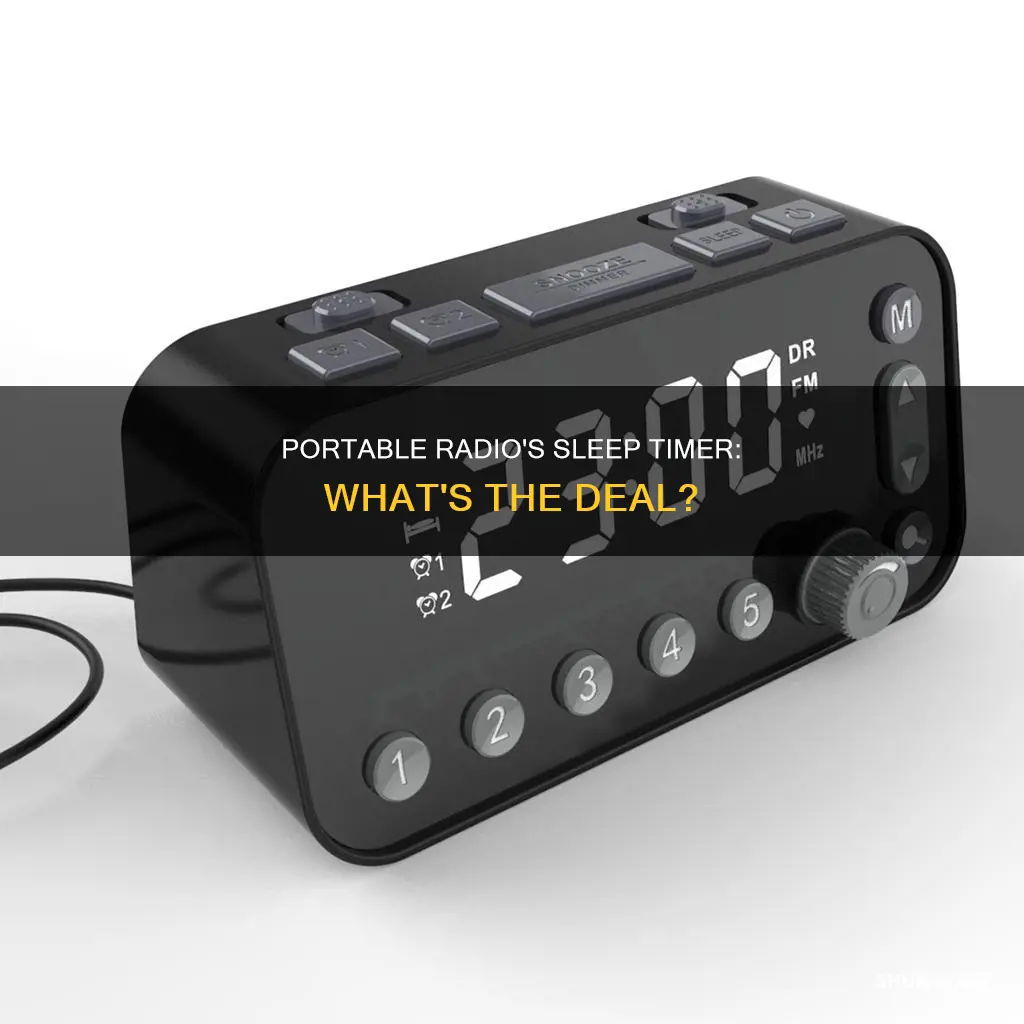 what does it mean portable radio with sleep timer