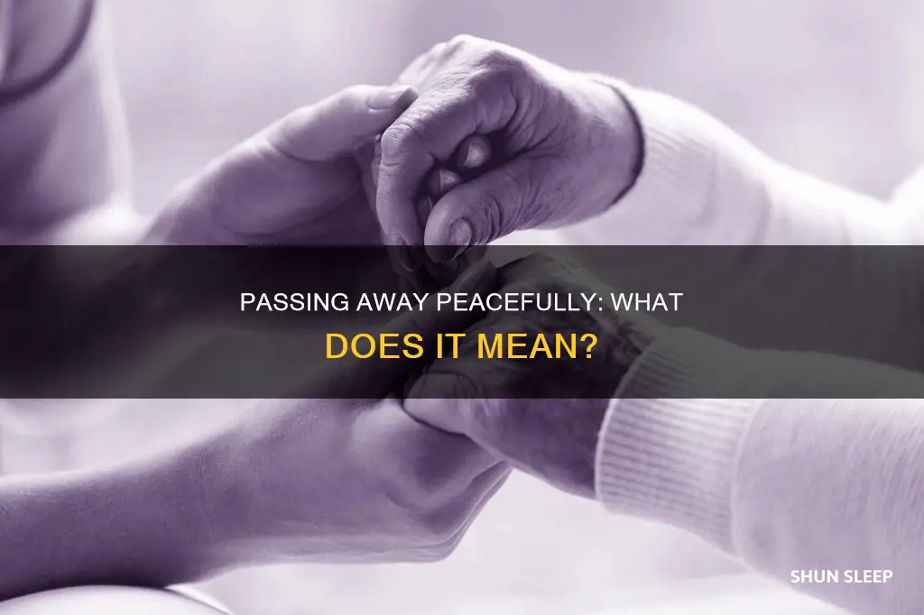 what does it mean to pass away in your sleep