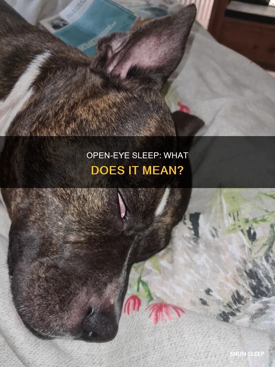 what does it mean to sleep with eyes open