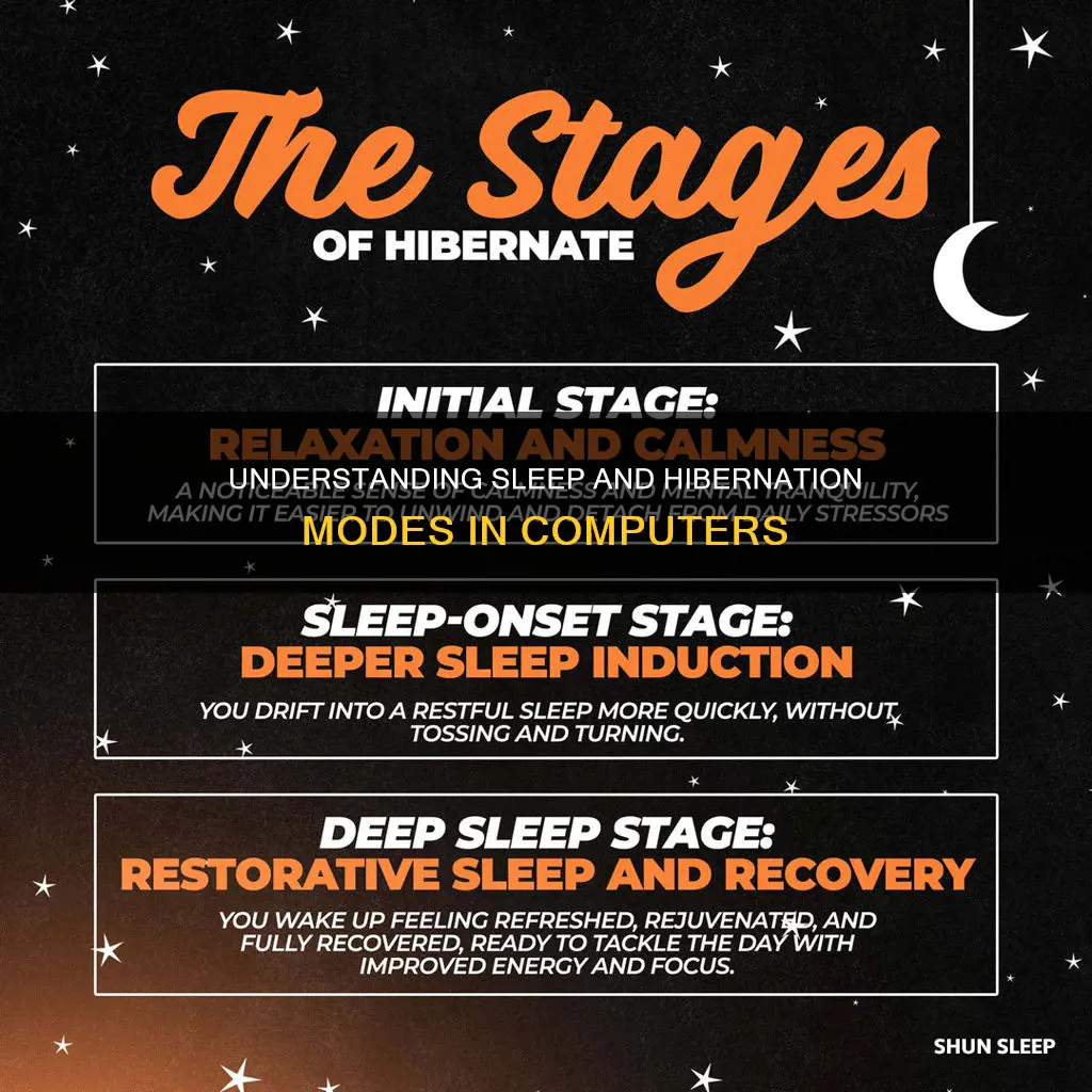 what does it mean when a computer sleeps and hibernates