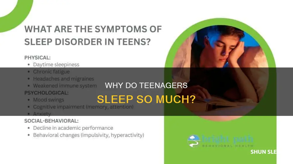 what does it mean when a teenager sleeps all day