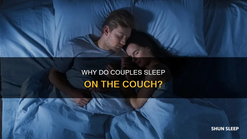 what does it mean when couples sleep on the couch