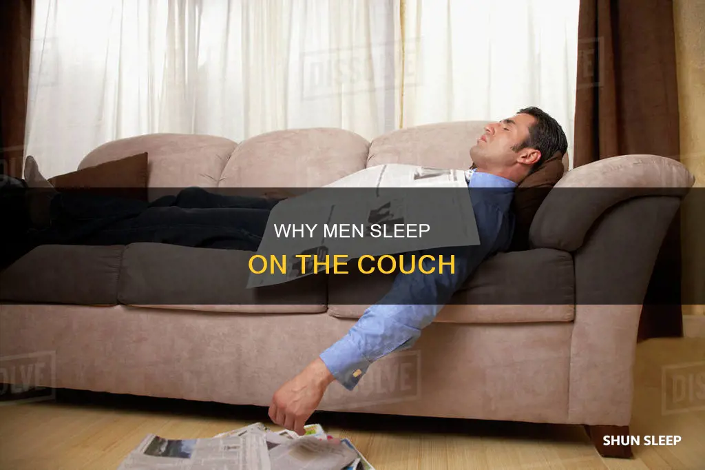 what does it mean when guy sleeps on couch