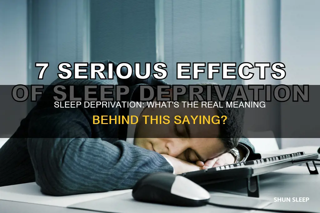 what does it mean when people say you dont sleep