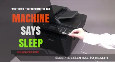Fax Machine Says Sleep: What Does This Mean?