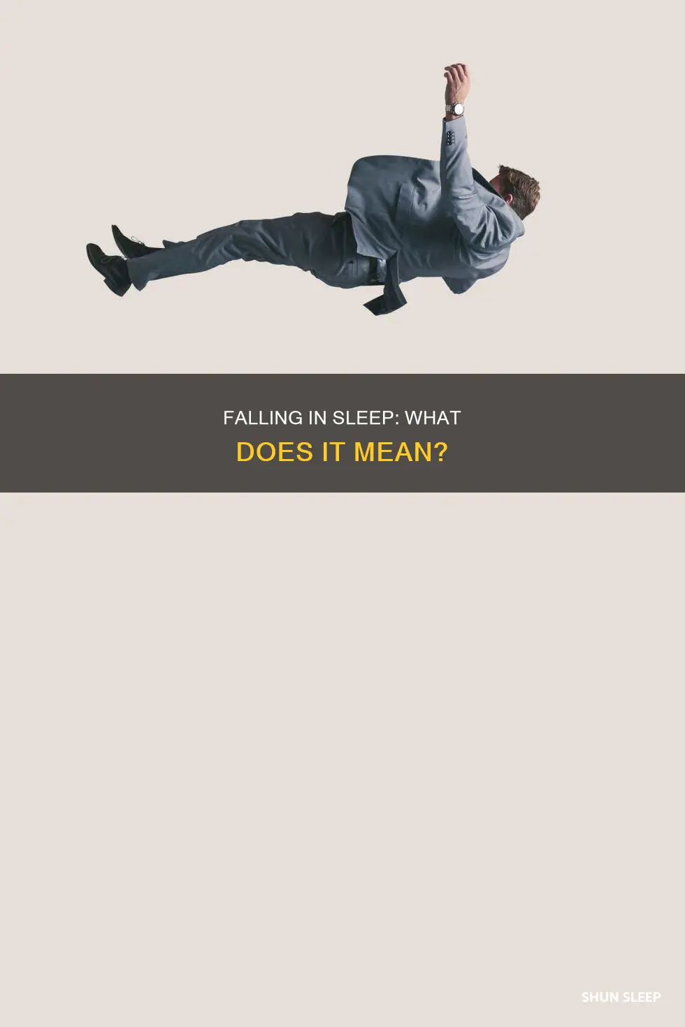 what does it mean when you fall in your sleep