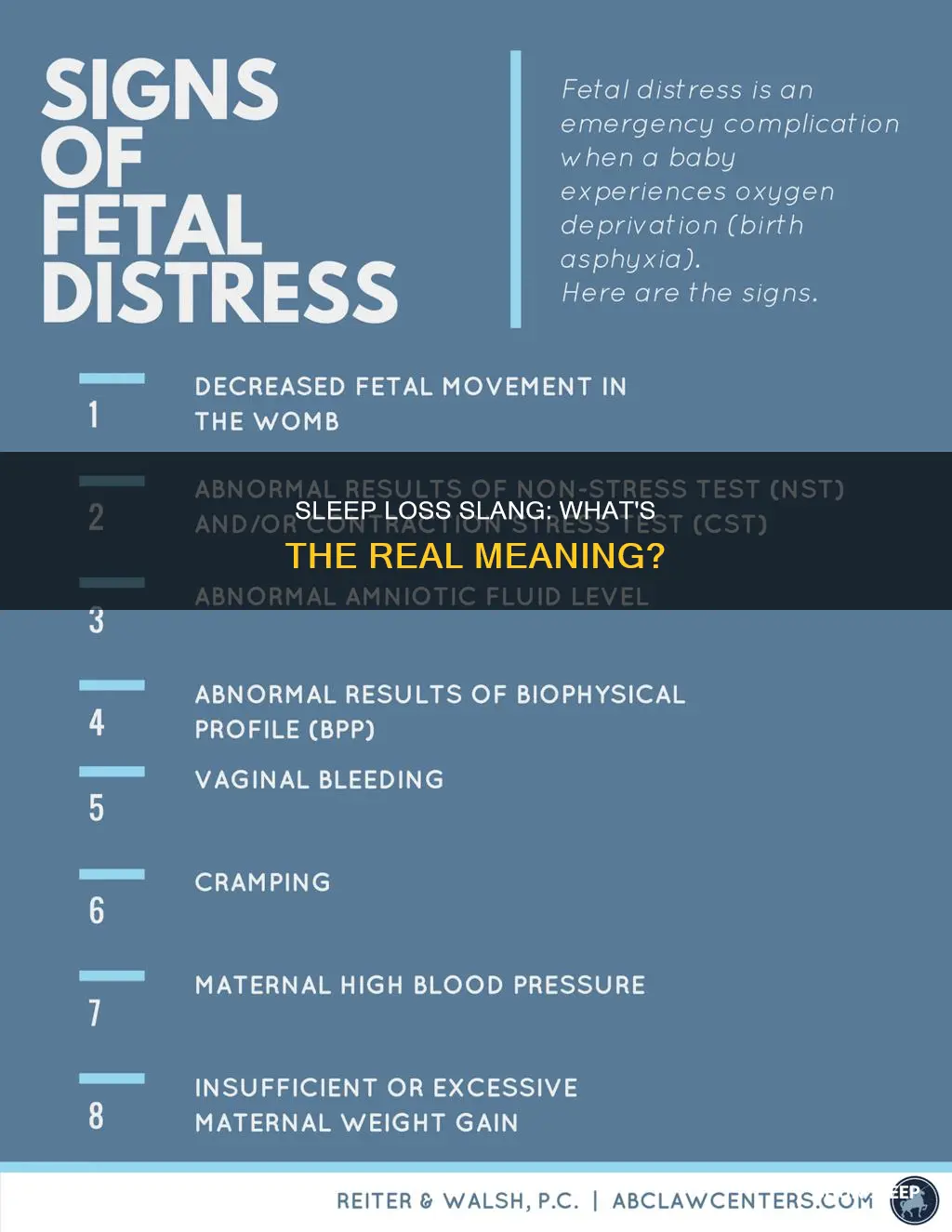 what does losing sleep mean in slang
