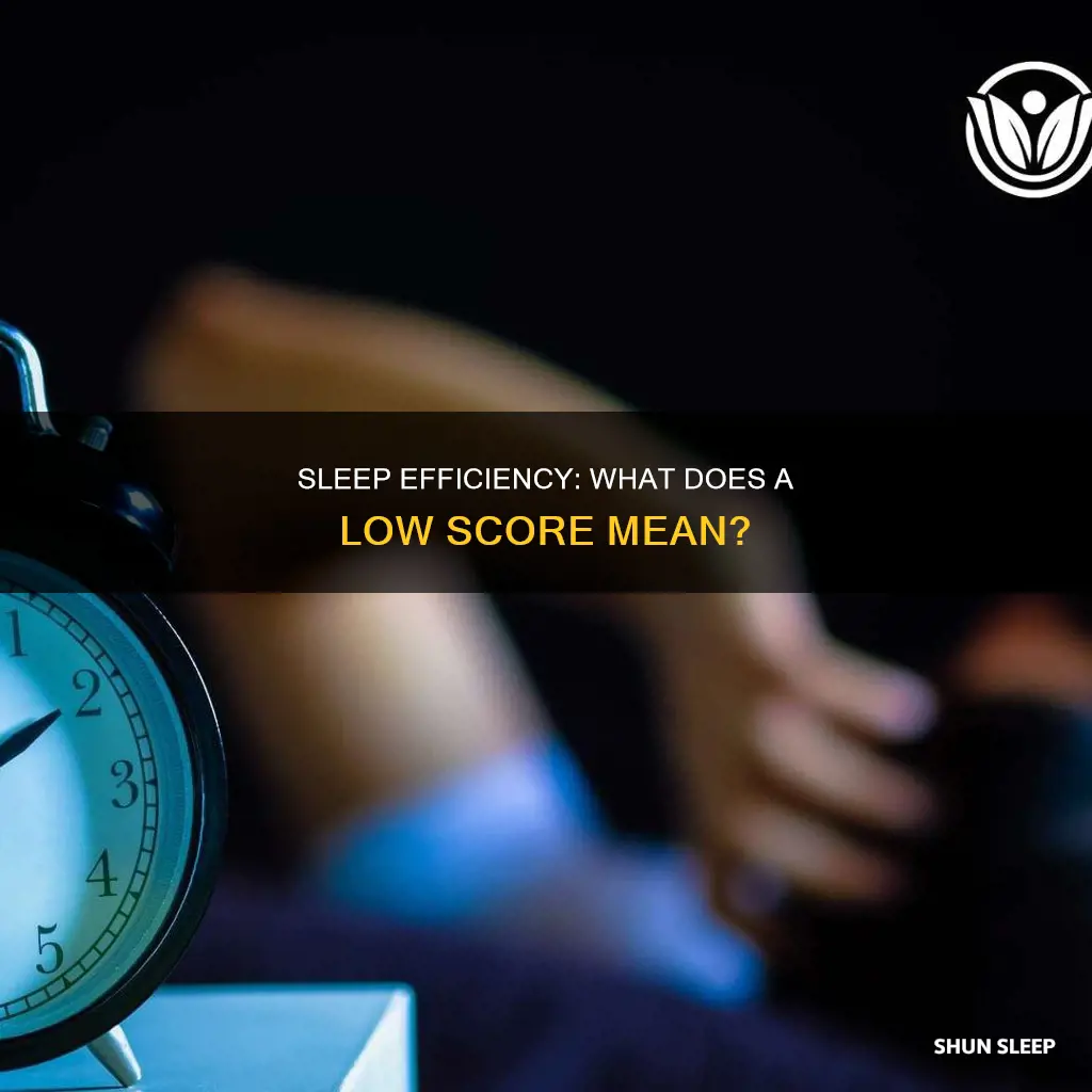 what does low sleep efficiency mean