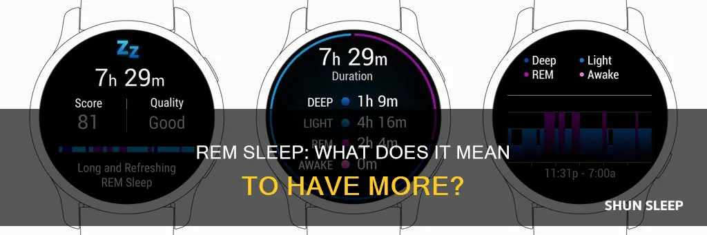 what does more rem sleep than average mean
