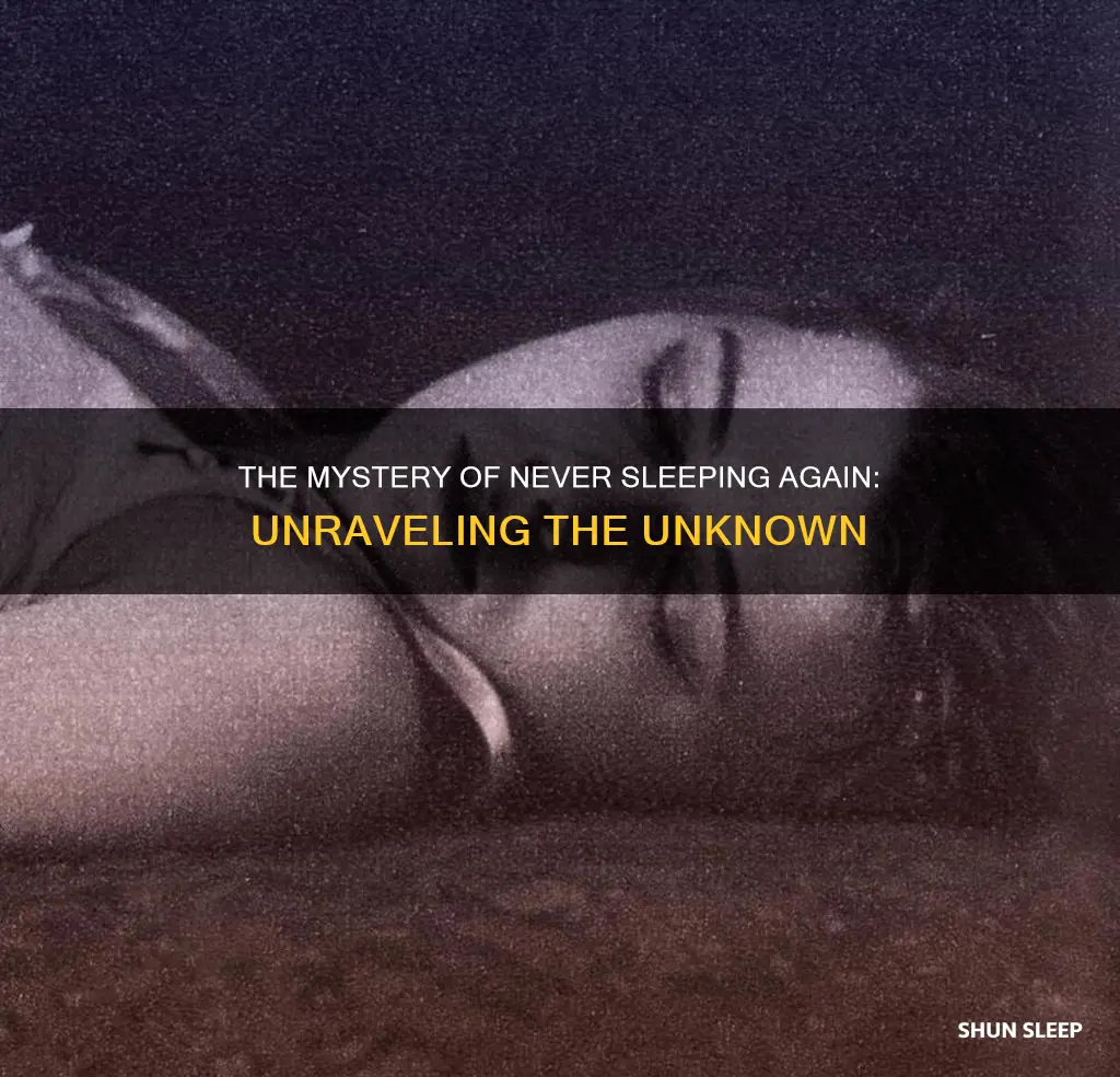 what does never sleep again mean