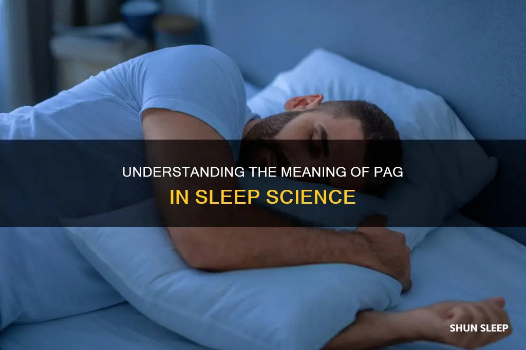 what does pag mean sleep