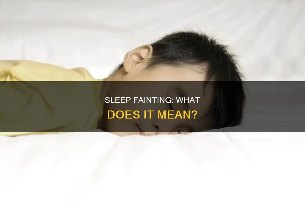 what does passing out mean sleep