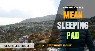 Sleeping Pad R-Value 4: Warm and Cozy Nights