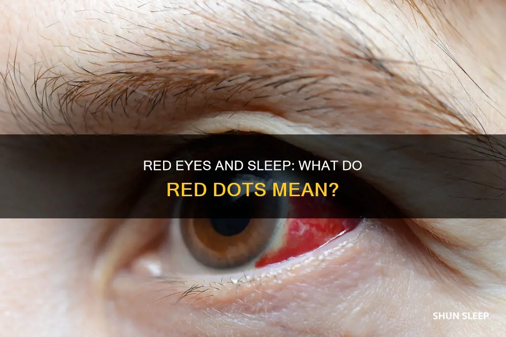 what does red dots in eyes mean sleep