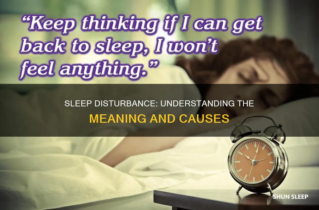 what does sleep disturbance mean