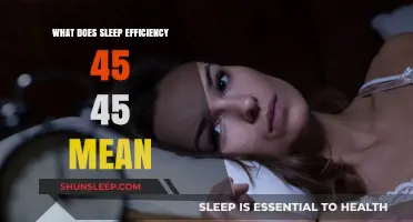 Understanding Poor Sleep Efficiency: 45% Sleep Efficiency Explained