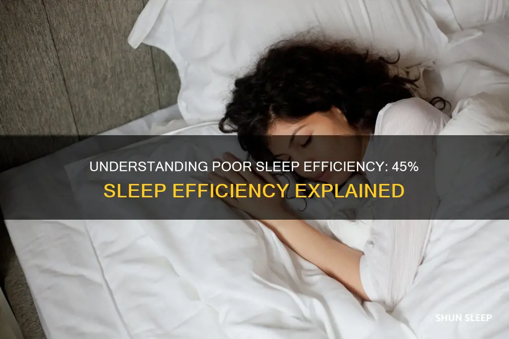 what does sleep efficiency 45 45 mean