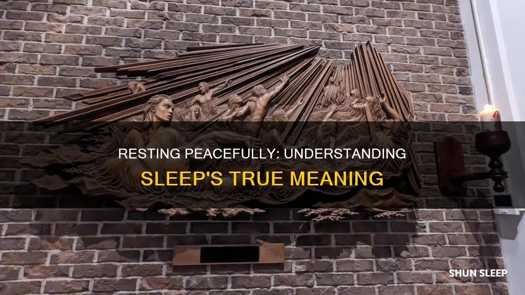 what does sleep in peace mean