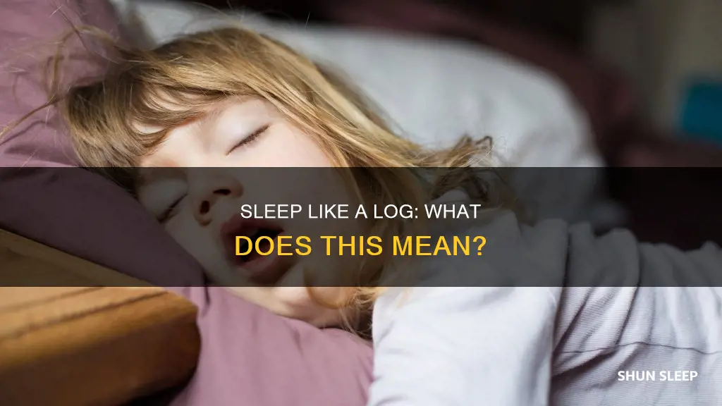 what does sleep like a log mean