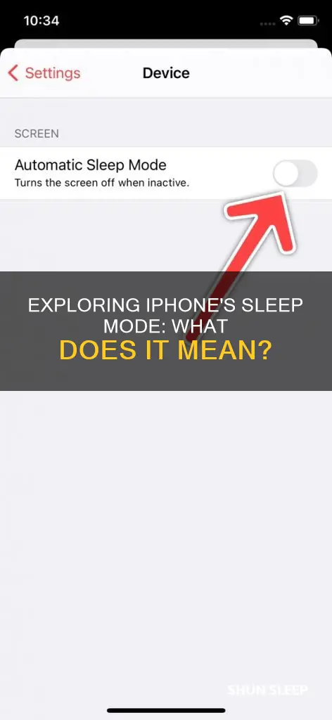 what does sleep mean on iphone