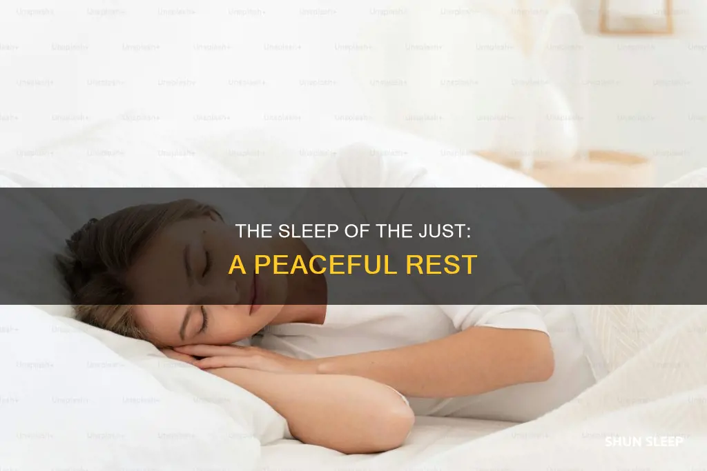 what does sleep of the just mean