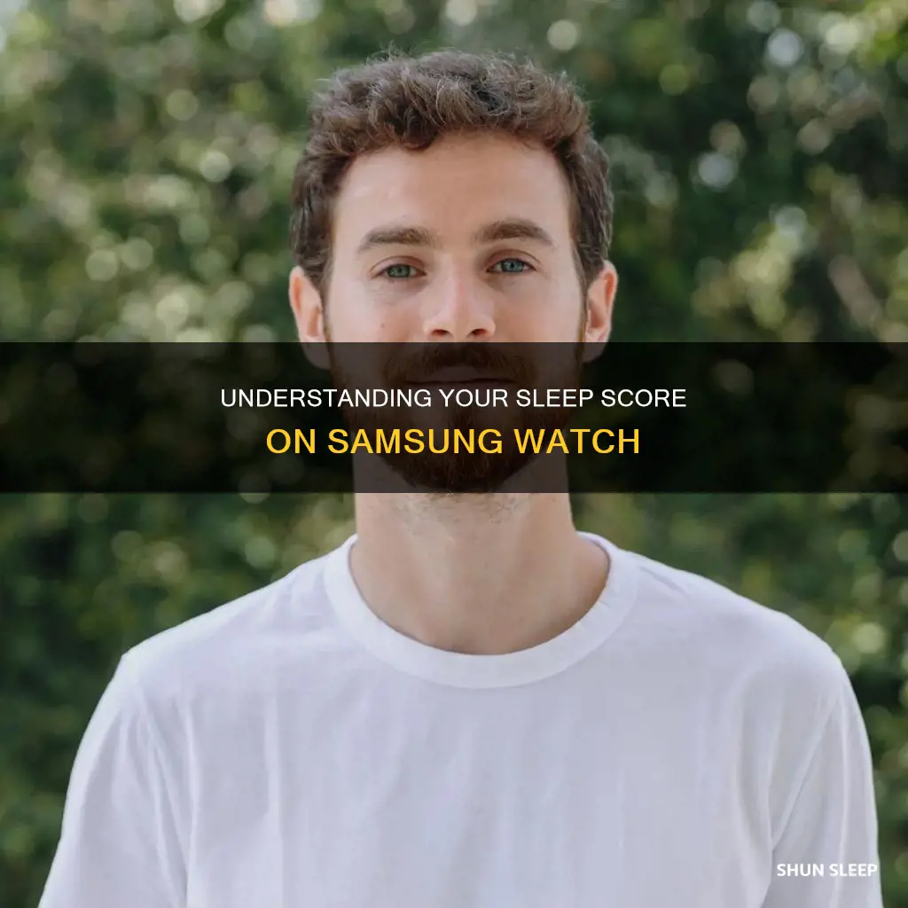 what does sleep score mean on samsung watch