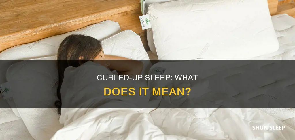 what does sleeping curled up mean