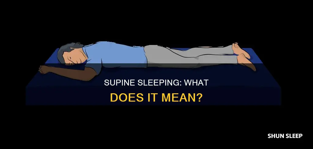 what does sleeping in the supine position mean