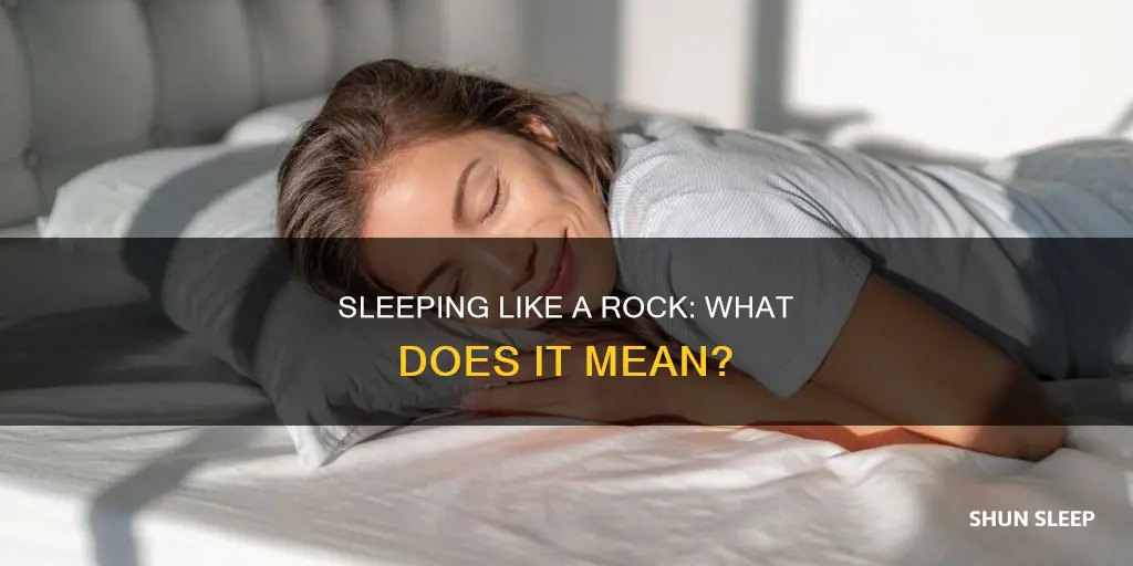 what does sleeping like a rock mean