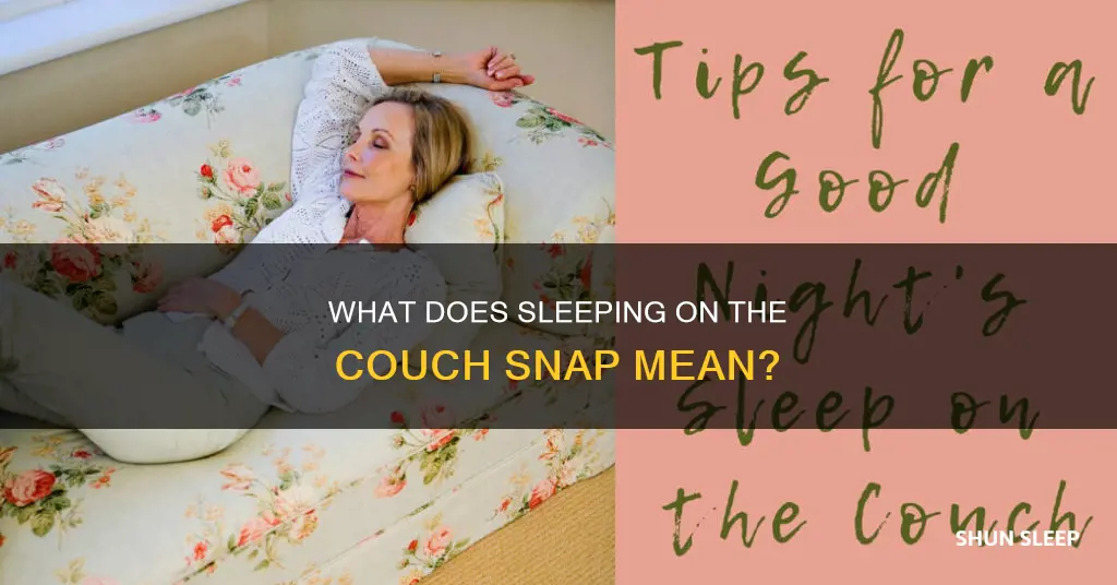 what does sleeping on couch mean on snapchat