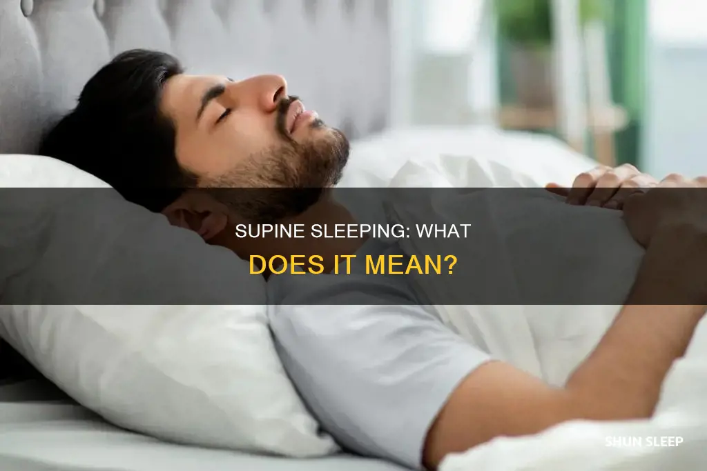 what does sleeping supine mean