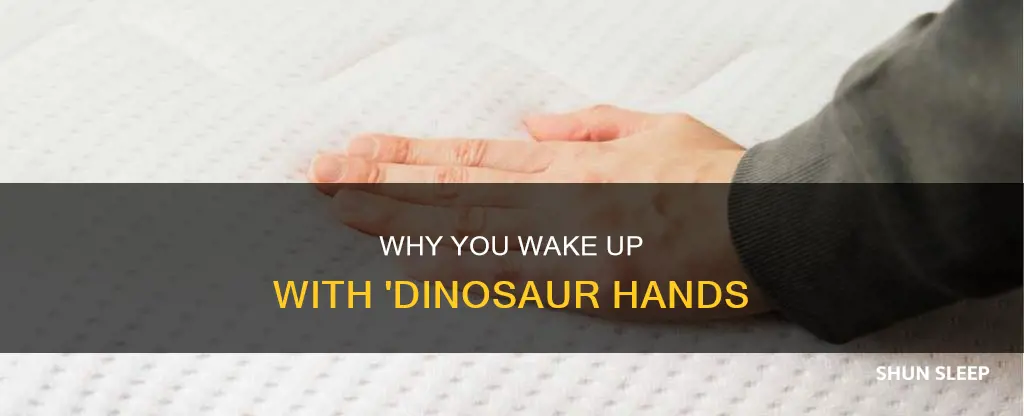 what does sleeping with dinosaur hands mean