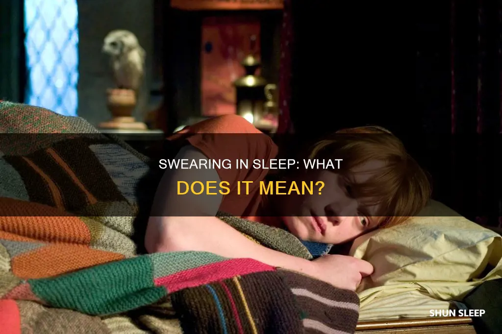 what does swearing in your sleep mean