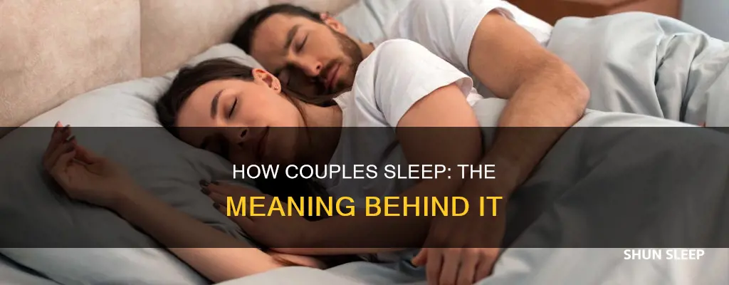 what does the way couples sleep mean