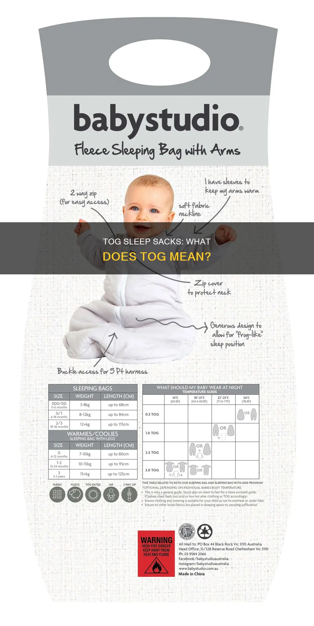 what does tog mean sleep sack