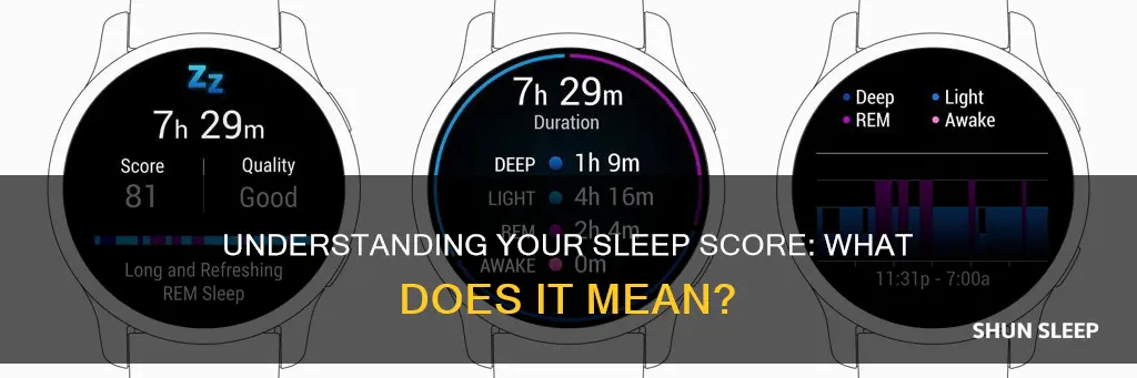 what does your sleep score mean