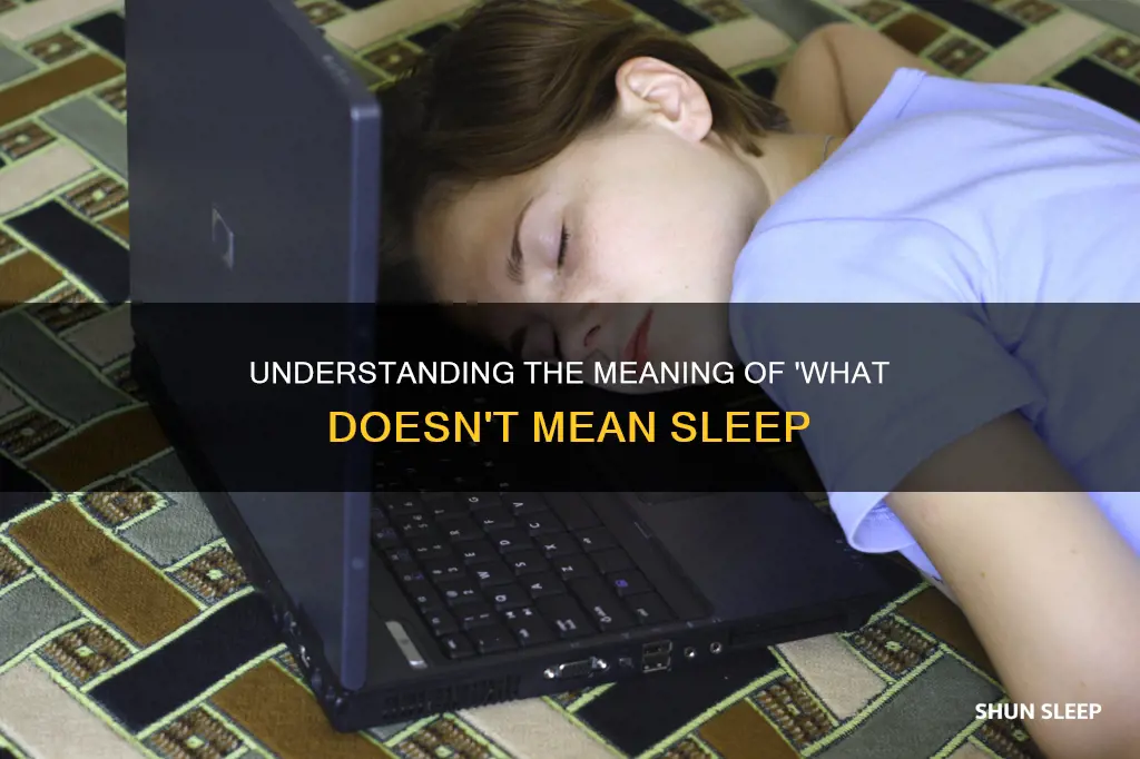 what doesnt mean sleep on a computer keyboard