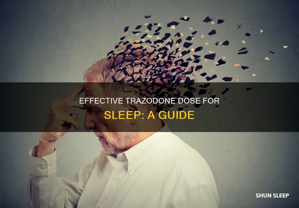 what dose of trazodone is used for sleep