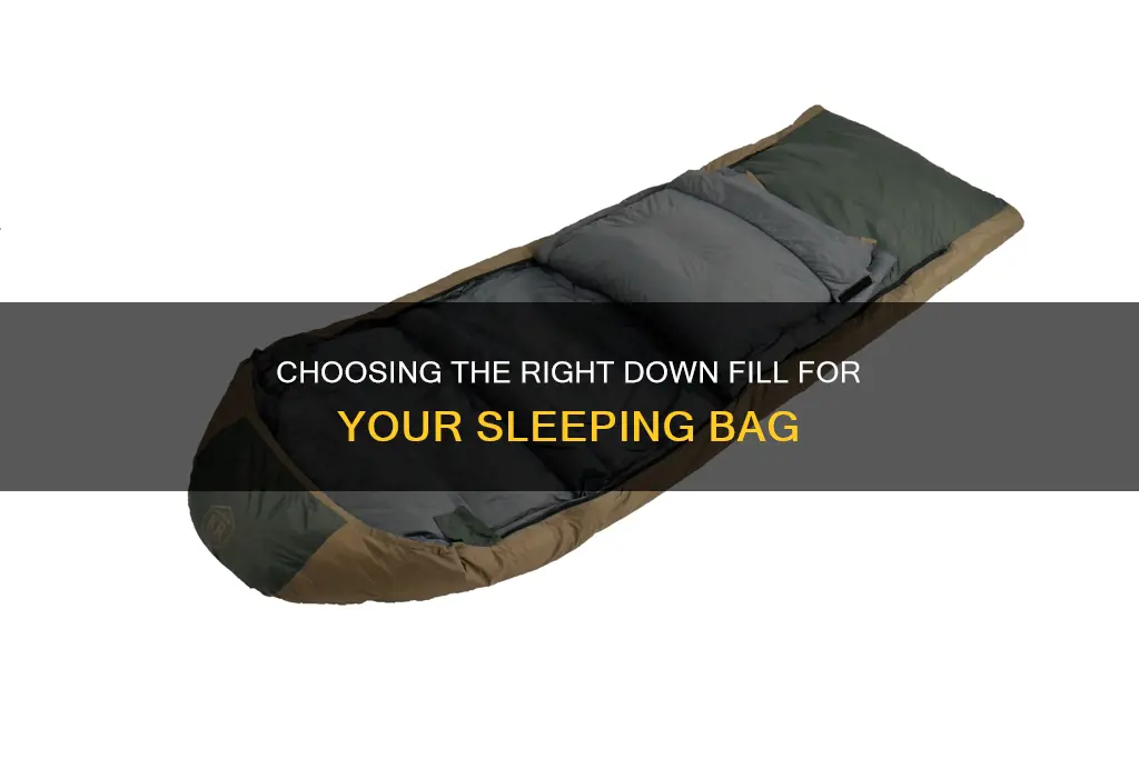 what down fill do i need sleeping bag