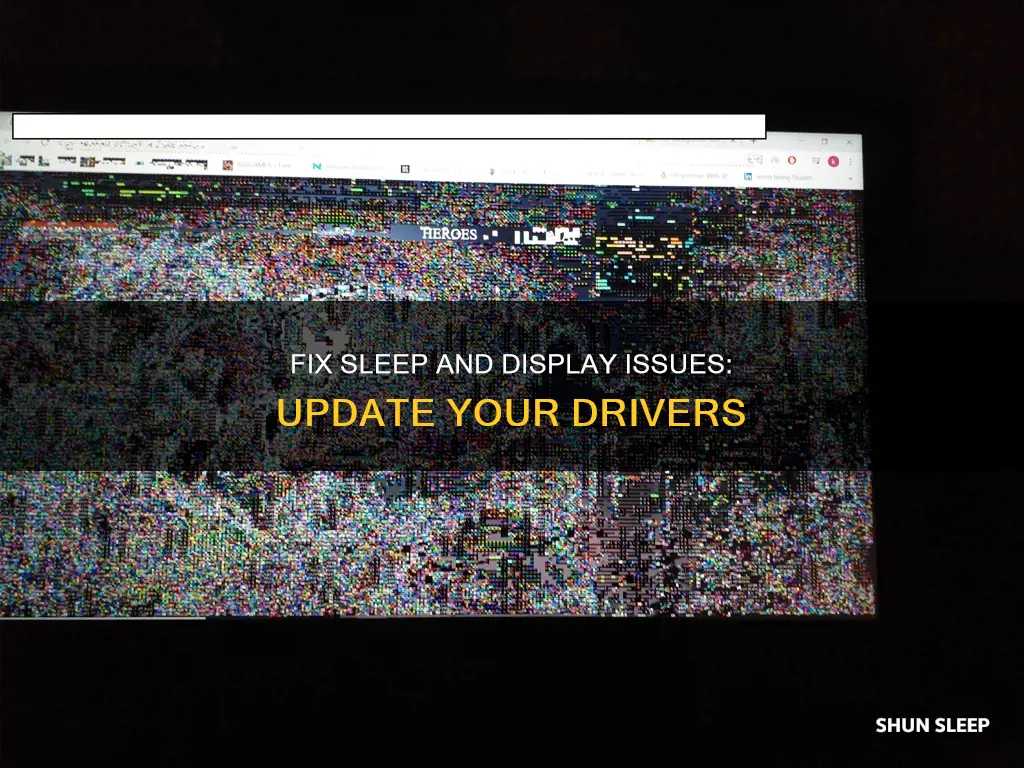 what driver do i need to fix sleep and display
