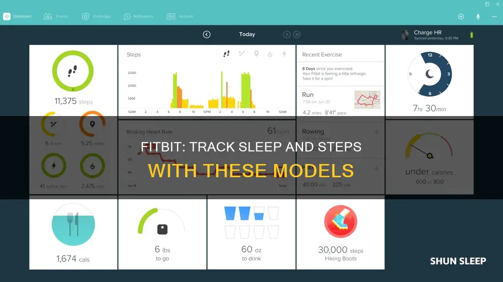 what fitbit tracks your sleep and counts your steps