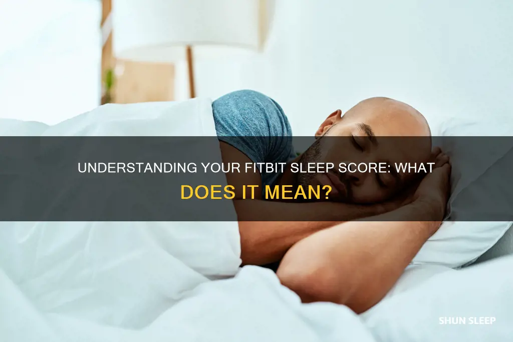what foes yhe fitbit sleep score mean
