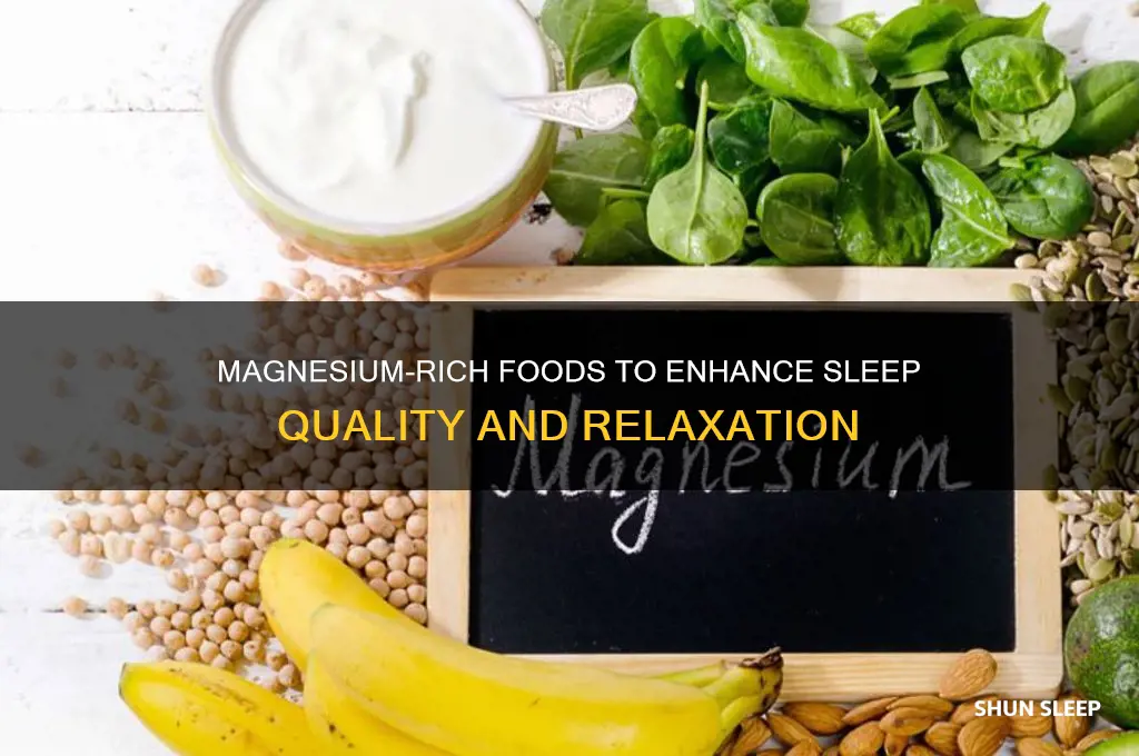 what foods are high in magnesium tp help you sleep