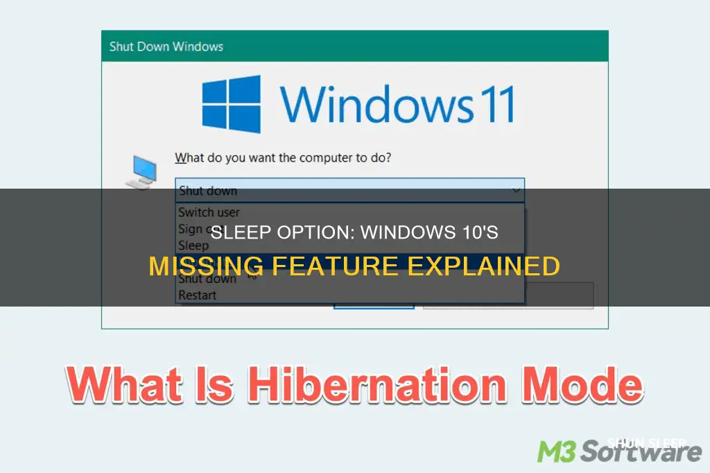 what happened to sleep option windows 10