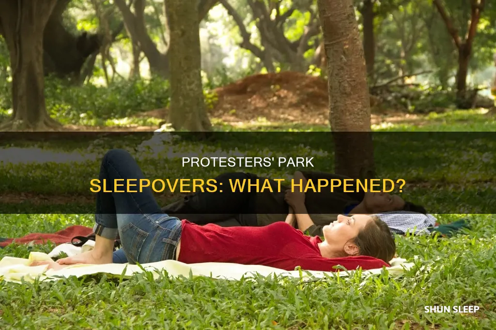 what happened when protesters tried to sleep in parks