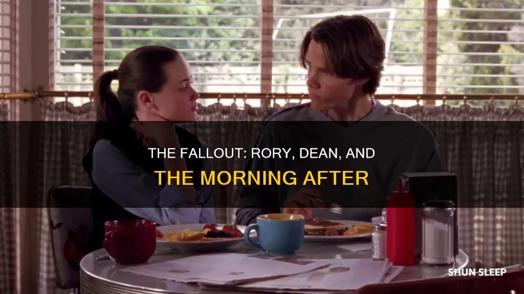 what happens after rory sleeps with dean