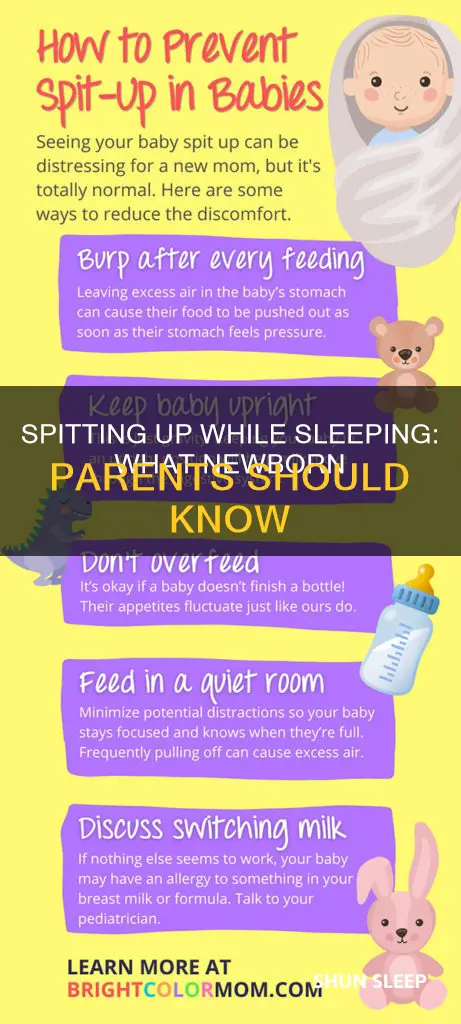 what happens if a newborn spits up while sleeping