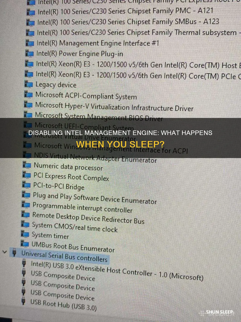 what happens if i sleep intel management engine components