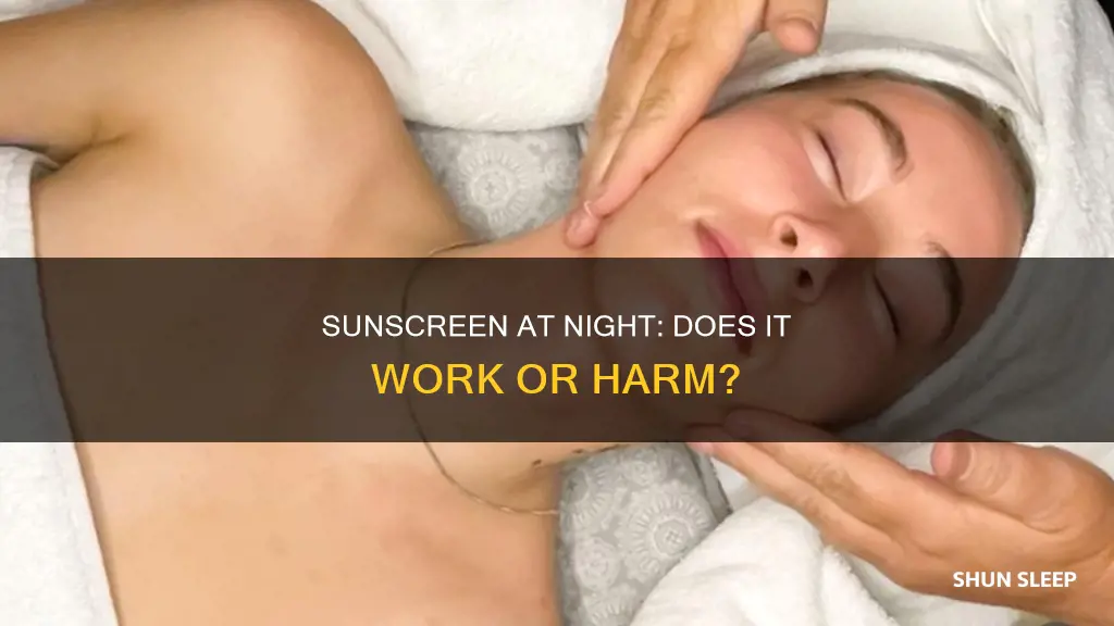 what happens if you apply sunscreen and sleep